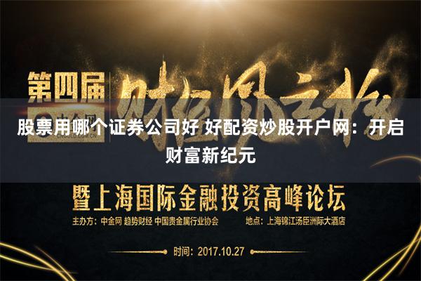 股票用哪个证券公司好 好配资炒股开户网：开启财富新纪元